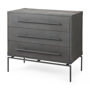67826 - Ward 34L x 18W Brown Wood and Iron 3 Drawer Accent Cabinet 