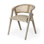 67830 - Tabitha I Blonde Wooden Frame 100% Polyester Seat Dining Chair