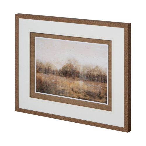 12074 - Copper Glaze Landscape by Matina Theodosiou Hand Embellished Framed Art Print Matted under Glass