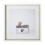 12078 - Hedgehog & Vintage Camera by Susannah Tucker Photography a Framed Photo Art Print Matted under Glass