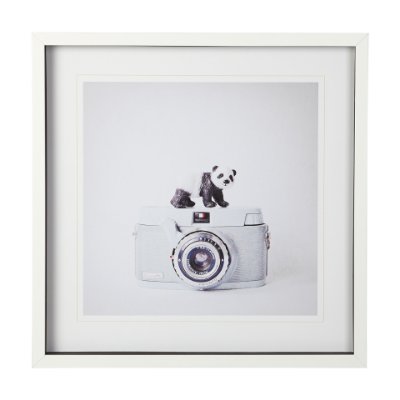 12080 - Panda & Vintage Camera by Susannah Tucker Photography a Framed Photo Art Print Matted under Glass