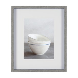 Two Artisan Bowls by Mark Chandon a Framed Art Print Matted under Glass