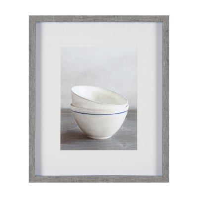 12197 - Two Artisan Bowls by Mark Chandon a Framed Art Print Matted under Glass