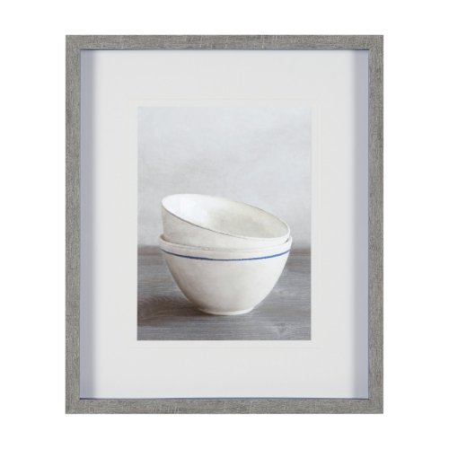 12197 - Two Artisan Bowls by Mark Chandon a Framed Art Print Matted under Glass
