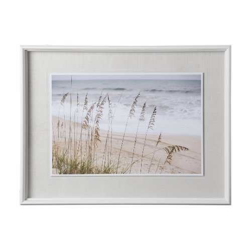 12211 - Silver Seagrass by Marlana Semenza a Hand Embellished Textured Framed Photo Art Print Matted under G