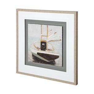 Home for the Night by Mercana Studio a Hand Embellished Textured Framed Art Print Matted under Glass