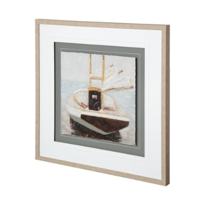 12216 - Home for the Night by Mercana Studio a Hand Embellished Textured Framed Art Print Matted under Glass