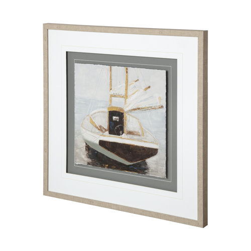 12216 - Home for the Night by Mercana Studio a Hand Embellished Textured Framed Art Print Matted under Glass