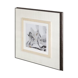 Blooming Opalescent I by Mercana Studio Hand Embellished Textured Framed Art Print Matted under Glas