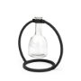 67909 - Monica I Short Black Metal Glass Bottle Vase 