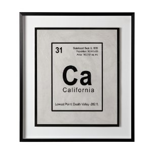 Breaking California B by THE Studio a Hand Embellished Textured Framed Art Print Matted under Glass