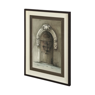 Door I by Mercana Studio a Hand Embellished Textured Framed Art Print Matted under Glass