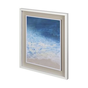 Ebb & Flow I by Victoria Borges a Hand Embellished Textured Framed Art Print Matted under Glass