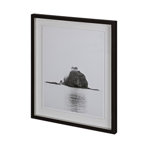 Pacific Ocean Foggy Island by Goldie, Kyle a Framed Photo Art Print Matted under Glass