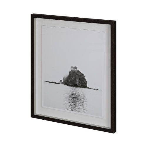 12335 - Pacific Ocean Foggy Island by Goldie, Kyle a Framed Photo Art Print Matted under Glass