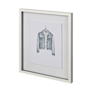 Wearables by THE Studio a Hand Embellished Textured Framed Art Print Matted under Glass