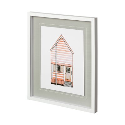 12353 - Petit Mansion I by Jones a Hand Embellished Textured Framed Art Print Matted under Glass