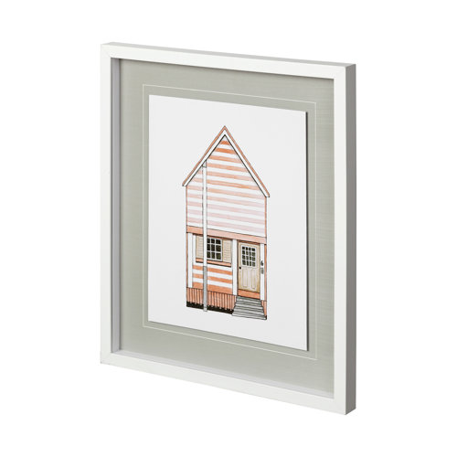 12353 - Petit Mansion I by Jones a Hand Embellished Textured Framed Art Print Matted under Glass