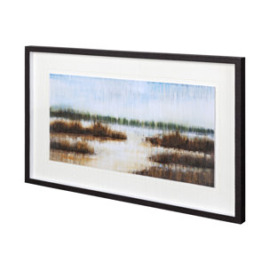 Early Morning Mist by Liz Jardine a Hand Embellished Textured Framed Art Print Matted under Glass