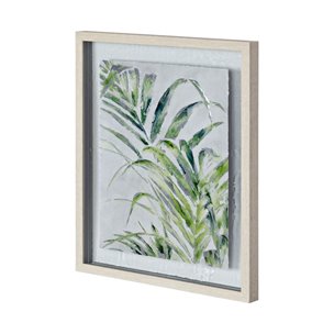 Fresh Unfolds II by Leah Rei a Hand Embellished Textured Framed Art Print Matted under Glass