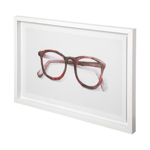 Glasses Red by Mercana Studio a Framed Art Print Matted under Glass