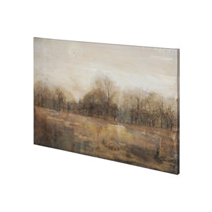 Copper Glaze Landscape by Matina Theodosiou a Hand Embellished Textured Canvas