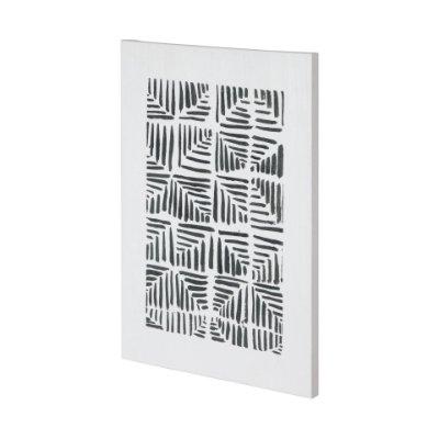 101002-L - Squares by Mercana Studio a Hand Embellished Textured Canvas