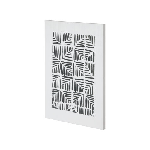 101002-S - Squares by Mercana Studio a Hand Embellished Textured Canvas