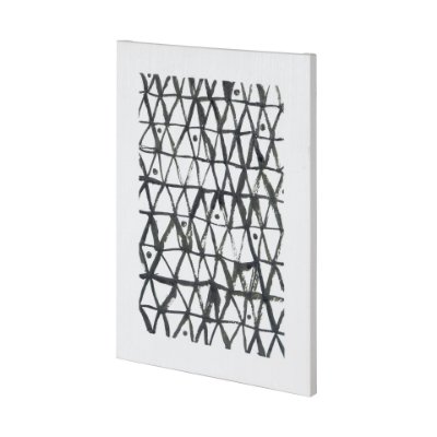 101006-L - Triangles by Mercana Studio a Hand Embellished Textured Canvas