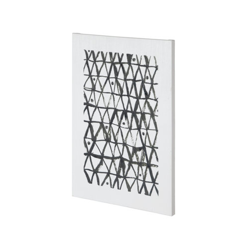 101006-S - Triangles by Mercana Studio a Hand Embellished Textured Canvas