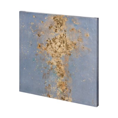 100992-L - Concrete Gold 1 by Mercana Studio a Hand Embellished Textured Canvas