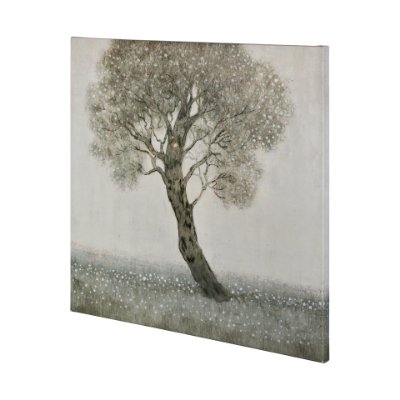 101020-L - White Blossom Tree by Tim OToole a Hand Embellished Textured Canvas