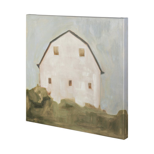 101071-L - Serene Barn III by Emma Scarvey a Hand Embellished Textured Canvas
