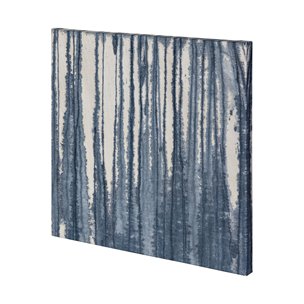 Indigo Muse Abstract by Mercana Studio a Hand Embellished Textured Canvas