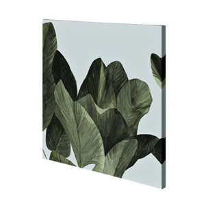 Celadon Palms I-4444 by Emma Scarvey a Hand Embellished Textured Canvas