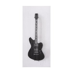 Guitar II by Mercana Studio a Hand Embellished Textured Canvas