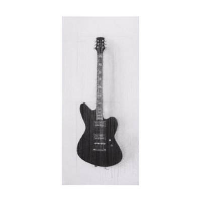 101032-L - Guitar II by Mercana Studio a Hand Embellished Textured Canvas