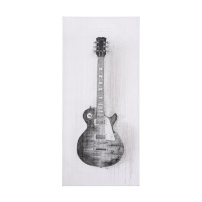 101033-L - Guitar III by Mercana Studio a Hand Embellished Textured Canvas