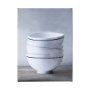 101057-L - Four Artisan Bowls by Mercana Studio a Hand Embellished Textured Canvas