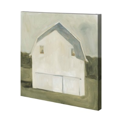 101072-L - Serene Barn VI by Emma Scarvey a Hand Embellished Textured Canvas