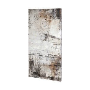  Blk Wht Bronze I by Jennifer Goldberger a Hand Embellished Textured Canvas