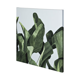 Celadon Palms II-4444 by Emma Scarvey a Hand Embellished Textured Canvas