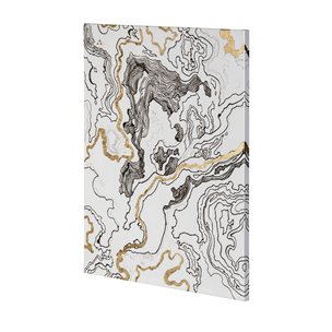 Topography I by Mercana Studio a Hand Embellished Textured Canvas