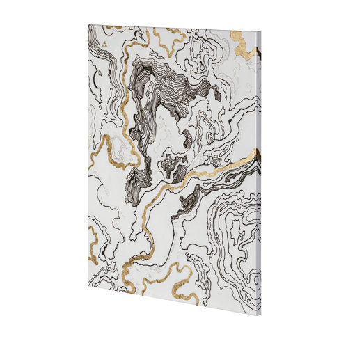 101159-L - Topography I by Mercana Studio a Hand Embellished Textured Canvas