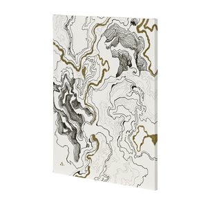 Topography II by Mercana Studio a Hand Embellished Textured Canvas