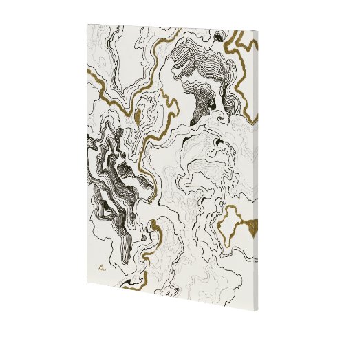 101160-L - Topography II by Mercana Studio a Hand Embellished Textured Canvas
