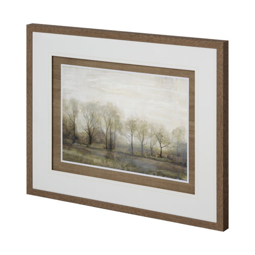 12075 - Dreams & Trees Landscape by Matina Theodosiou Hand Embellished Framed Art Print Matted under Glass