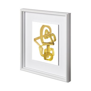 Gestural Brush 2 by Lora Gold a Hand Embellished Textured Framed Art Print Matted under Glass