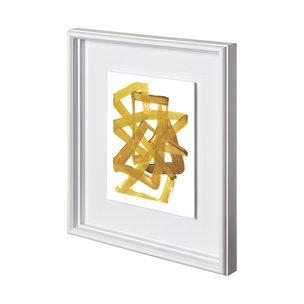Gestural Brush 3 by Lora Gold a Hand Embellished Textured Framed Art Print Matted under Glass