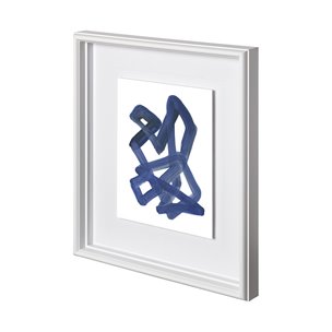 Continuous Blue 1 by Lora Gold a Hand Embellished Textured Framed Art Print Matted under Glass